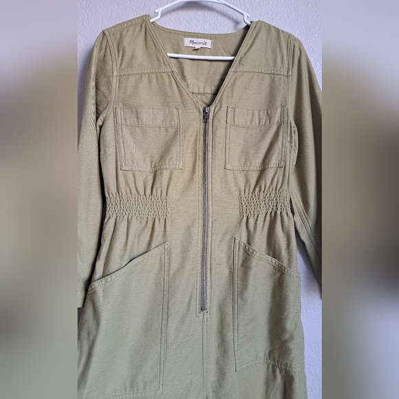 Madewell Green Patch Pocket Coverall Jumpsuit Size Small - Picture 6 of 13